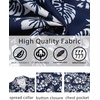 image:imageCOOFANDY Mens Hawaiian Shirt Short Sleeve Summer Button Down Shirts Tropical Vacation Beach Aloha Shirts with PocketNavy  White Flower