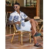 image:imageCOOFANDY Mens Hawaiian Shirt Short Sleeve Summer Button Down Shirts Tropical Vacation Beach Aloha Shirts with PocketWhite  Blue Leaf