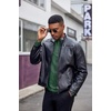 image:imageCOOFANDY Mens Henley Shirt Long Sleeve Casual Stretch Solid TShirts Fashion Pullover Lightweight Fall TopsGreen