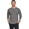image:imageCOOFANDY Mens Henley Shirt Long Sleeve Casual Stretch Solid TShirts Fashion Pullover Lightweight Fall TopsLight Grey