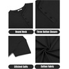 image:imageCOOFANDY Mens Henley Shirts Cotton Short Sleeve Casual TShirt for Men Button Henley Basic Tee Lightweight Summer TopAll Black