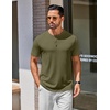 image:imageCOOFANDY Mens Henley Shirts Cotton Short Sleeve Casual TShirt for Men Button Henley Basic Tee Lightweight Summer TopArmy Green