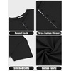 image:imageCOOFANDY Mens Henley Shirts Cotton Short Sleeve Casual TShirt for Men Button Henley Basic Tee Lightweight Summer TopBlack  Grey