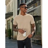 image:imageCOOFANDY Mens Henley Shirts Cotton Short Sleeve Casual TShirt for Men Button Henley Basic Tee Lightweight Summer TopCoffee