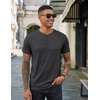 image:imageCOOFANDY Mens Henley Shirts Cotton Short Sleeve Casual TShirt for Men Button Henley Basic Tee Lightweight Summer TopDark Grey