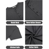 image:imageCOOFANDY Mens Henley Shirts Cotton Short Sleeve Casual TShirt for Men Button Henley Basic Tee Lightweight Summer TopDark Grey