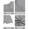 image:imageCOOFANDY Mens Henley Shirts Cotton Short Sleeve Casual TShirt for Men Button Henley Basic Tee Lightweight Summer TopGrey