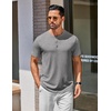image:imageCOOFANDY Mens Henley Shirts Cotton Short Sleeve Casual TShirt for Men Button Henley Basic Tee Lightweight Summer TopGrey