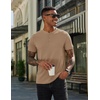image:imageCOOFANDY Mens Henley Shirts Cotton Short Sleeve Casual TShirt for Men Button Henley Basic Tee Lightweight Summer TopKhaki