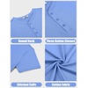 image:imageCOOFANDY Mens Henley Shirts Cotton Short Sleeve Casual TShirt for Men Button Henley Basic Tee Lightweight Summer TopLight Blue