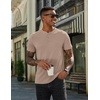 image:imageCOOFANDY Mens Henley Shirts Cotton Short Sleeve Casual TShirt for Men Button Henley Basic Tee Lightweight Summer TopLight Khaki