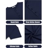 image:imageCOOFANDY Mens Henley Shirts Cotton Short Sleeve Casual TShirt for Men Button Henley Basic Tee Lightweight Summer TopNavy Blue