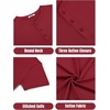image:imageCOOFANDY Mens Henley Shirts Cotton Short Sleeve Casual TShirt for Men Button Henley Basic Tee Lightweight Summer TopWine Red