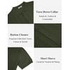 image:imageCOOFANDY Mens Knit Button Down Shirts Short Sleeve Polo Shirt Casual Vintage Summer Beach ShirtsArmy Green