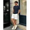 image:imageCOOFANDY Mens Knit Button Down Shirts Short Sleeve Polo Shirt Casual Vintage Summer Beach ShirtsNavy Blue
