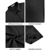 image:imageCOOFANDY Mens Linen Shirts Short Sleeve Button Down Shirt Casual Summer Beach Shirts with PocketBlack
