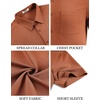 image:imageCOOFANDY Mens Linen Shirts Short Sleeve Button Down Shirt Casual Summer Beach Shirts with PocketCaramel