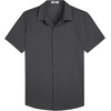 image:imageCOOFANDY Mens Linen Shirts Short Sleeve Button Down Shirt Casual Summer Beach Shirts with PocketDark Gray