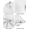 image:imageCOOFANDY Mens Linen Shirts Short Sleeve Button Down Shirt Casual Summer Beach Shirts with PocketWhite