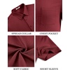 image:imageCOOFANDY Mens Linen Shirts Short Sleeve Button Down Shirt Casual Summer Beach Shirts with PocketWine Red