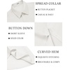 image:imageCOOFANDY Mens Linen Shirts Short Sleeve Casual Button Down Shirts Beach Summer Wedding TopsAll White