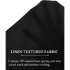 image:imageCOOFANDY Mens Linen Shirts Short Sleeve Casual Button Down Shirts Beach Summer Wedding TopsBlack