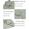 image:imageCOOFANDY Mens Linen Shirts Short Sleeve Casual Button Down Shirts Beach Summer Wedding TopsLight Green