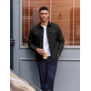 image:imageCOOFANDY Mens Long Sleeve Button Down Work Shirt with Flap PocketsBlack