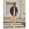 image:imageCOOFANDY Mens Long Sleeve Button Down Work Shirt with Flap PocketsBrown