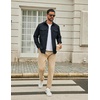 image:imageCOOFANDY Mens Long Sleeve Button Down Work Shirt with Flap PocketsDark Blue