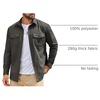 image:imageCOOFANDY Mens Long Sleeve Button Down Work Shirt with Flap PocketsDark Green