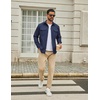 image:imageCOOFANDY Mens Long Sleeve Button Down Work Shirt with Flap PocketsNavy Blue
