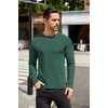 image:imageCOOFANDY Mens Long Sleeve Shirts Thermal TShirt Slim Fit Crewneck Sweater Knitted Pullover ShirtGreen