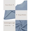 image:imageCOOFANDY Mens Long Sleeve Shirts Thermal TShirt Slim Fit Crewneck Sweater Knitted Pullover ShirtLight Blue