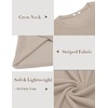 image:imageCOOFANDY Mens Long Sleeve Shirts Thermal TShirt Slim Fit Crewneck Sweater Knitted Pullover ShirtLight Khaki