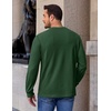 image:imageCOOFANDY Mens Long Sleeve Tee Shirts Heavy Weight Cotton Crew Neck TShirt Regular Fit Casual Basic TeesGreen