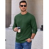 image:imageCOOFANDY Mens Long Sleeve Tee Shirts Heavy Weight Cotton Crew Neck TShirt Regular Fit Casual Basic TeesGreen