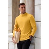 image:imageCOOFANDY Mens Mock Turtleneck Long Sleeve Shirts Basic Thermal Turtle Neck Undershirt Lightweight Pullover Sweaters TopMedium Yellow