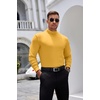 image:imageCOOFANDY Mens Mock Turtleneck Long Sleeve Shirts Basic Thermal Turtle Neck Undershirt Lightweight Pullover Sweaters TopMedium Yellow