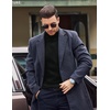 image:imageCOOFANDY Mens Mock Turtleneck Long Sleeve Shirts Fleece Ribbed Thermal Pullover Slim Fit Basic TShirtsA Black