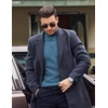 image:imageCOOFANDY Mens Mock Turtleneck Long Sleeve Shirts Fleece Ribbed Thermal Pullover Slim Fit Basic TShirtsBlue