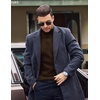 image:imageCOOFANDY Mens Mock Turtleneck Long Sleeve Shirts Fleece Ribbed Thermal Pullover Slim Fit Basic TShirtsBrown