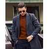 image:imageCOOFANDY Mens Mock Turtleneck Long Sleeve Shirts Fleece Ribbed Thermal Pullover Slim Fit Basic TShirtsCaramel