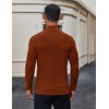 image:imageCOOFANDY Mens Mock Turtleneck Long Sleeve Shirts Fleece Ribbed Thermal Pullover Slim Fit Basic TShirtsCaramel