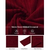 image:imageCOOFANDY Mens Mock Turtleneck Long Sleeve Shirts Fleece Ribbed Thermal Pullover Slim Fit Basic TShirtsDark Red