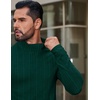 image:imageCOOFANDY Mens Mock Turtleneck Long Sleeve Shirts Fleece Ribbed Thermal Pullover Slim Fit Basic TShirtsGreen