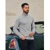 image:imageCOOFANDY Mens Mock Turtleneck Long Sleeve Shirts Fleece Ribbed Thermal Pullover Slim Fit Basic TShirtsLight Grey