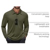 image:imageCOOFANDY Mens Polo Shirt Long Sleeve Golf Shirt Lightweight UPF 50 Sun Protection Quick Dry Moisture Wicking Collared ShirtArmy Green