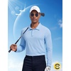 image:imageCOOFANDY Mens Polo Shirt Long Sleeve Golf Shirt Lightweight UPF 50 Sun Protection Quick Dry Moisture Wicking Collared ShirtBlue