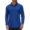 image:imageCOOFANDY Mens Polo Shirt Long Sleeve Golf Shirt Lightweight UPF 50 Sun Protection Quick Dry Moisture Wicking Collared ShirtDark Blue